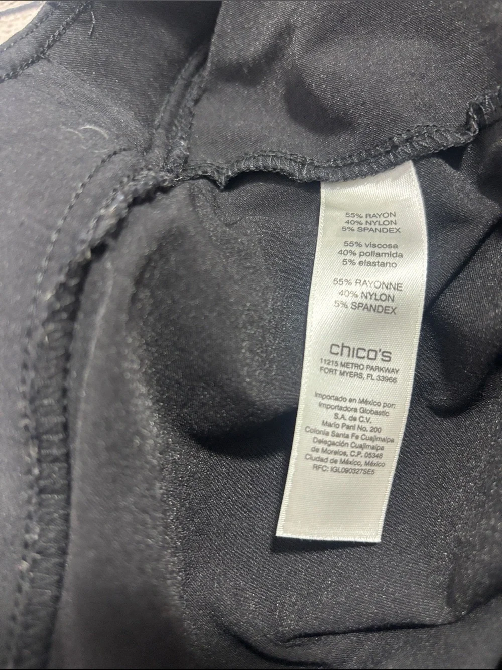 Chico's Black Mini Skort /Golf Skirt with Zip Pockets